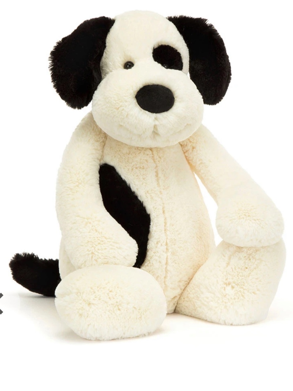 Jellycat Bashful Black and Cream Huge Puppy Dog Plush Stuffed Animal